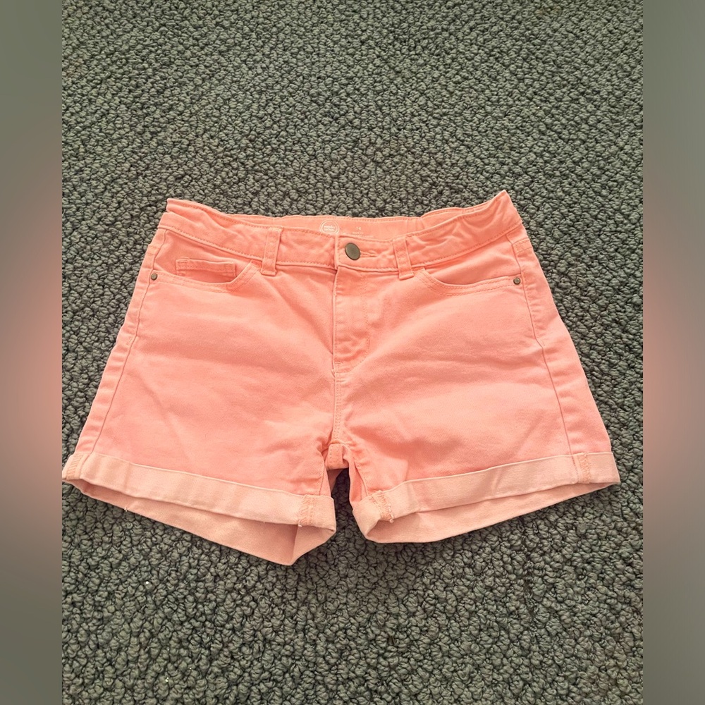 pink jean shorts never worn!!!